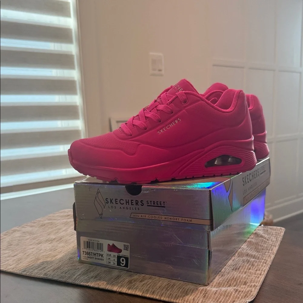 NIB Skechers Street Hot Pink Sneakers - Picture 1 of 5